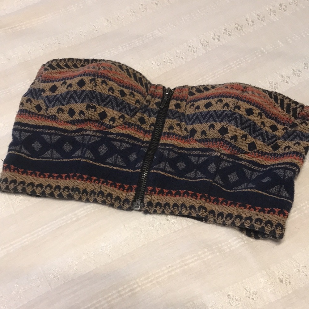 Ladies Forever 21 Navy Geometric Bustier